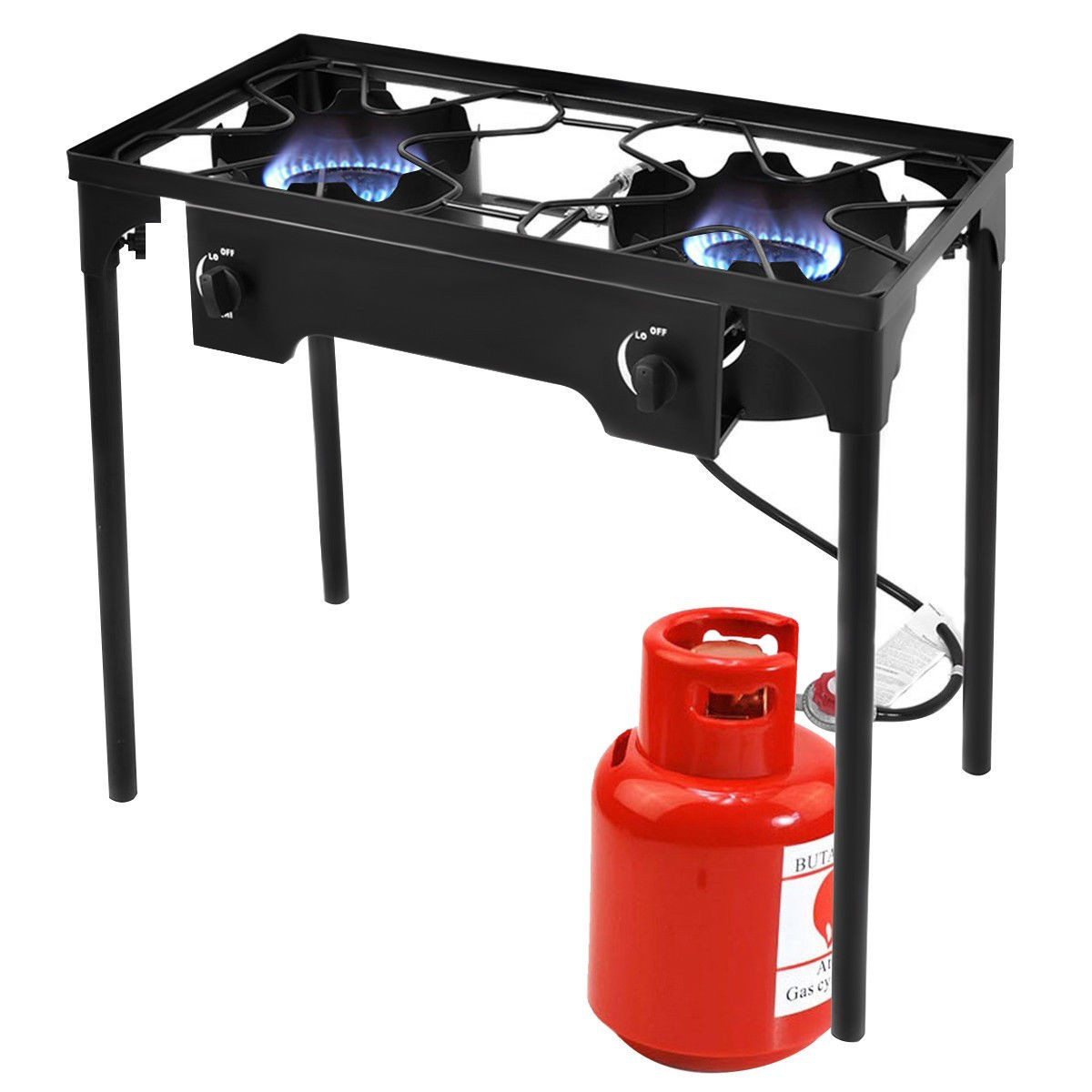 150000BTU Portable Propane Dou - Camping Double Cooking Stove 评论和价格
