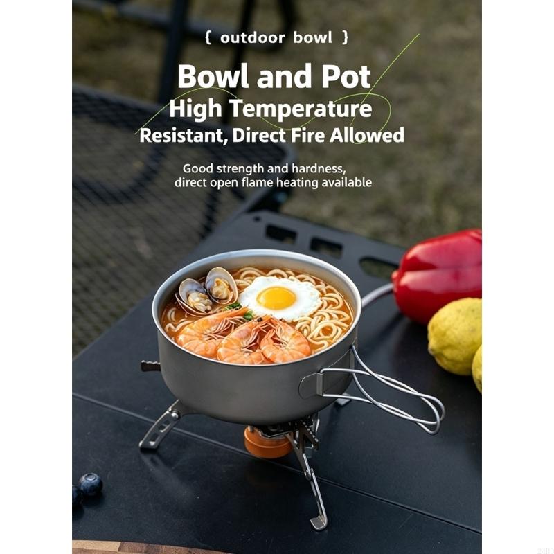 Metal Camping Bowl with Wire H - Camping No Cooking Meals 评论和价格