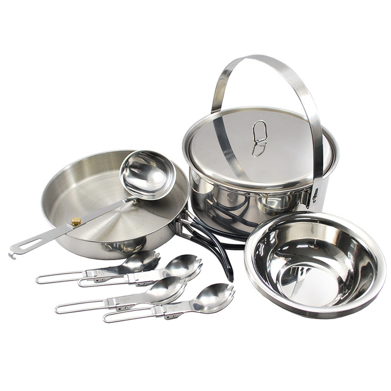 4P Stainless Steel Camping Coo - Camp Spork Set 评论和价格