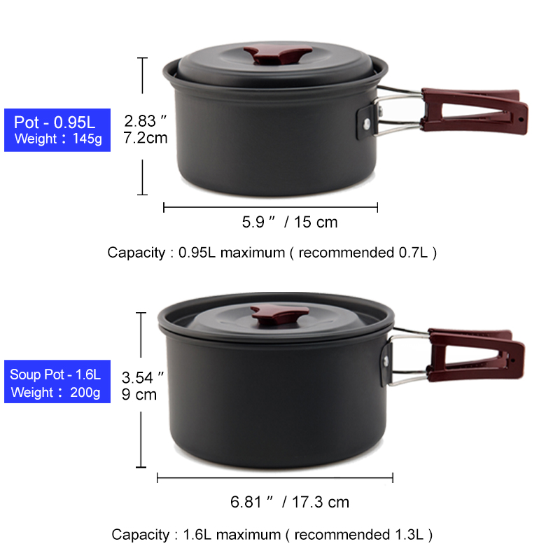 Widesea Camping Cookware Set O - Camping Cooking And Eating Set 评论和价格