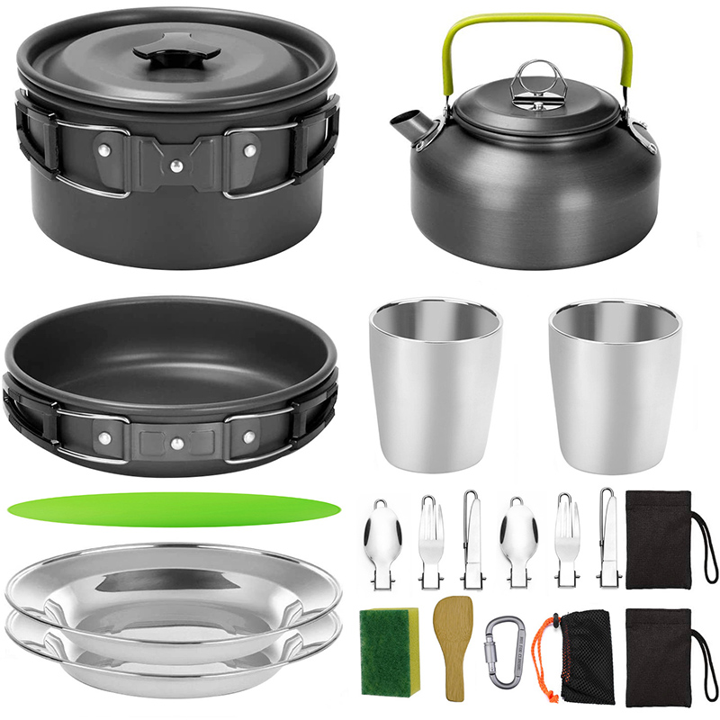 1 Set Outdoor Pot Pan Camping  - Camping Cooking Knife Set 评论和价格