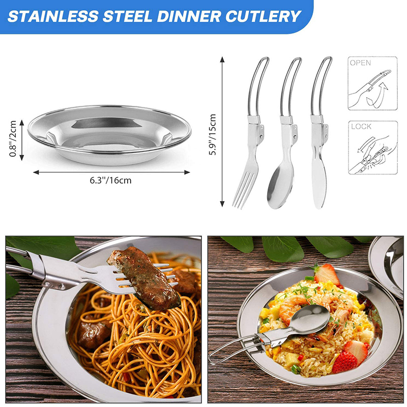 1 Set Outdoor Pot Pan Camping  - Camping Cooking Knife Set 评论和价格