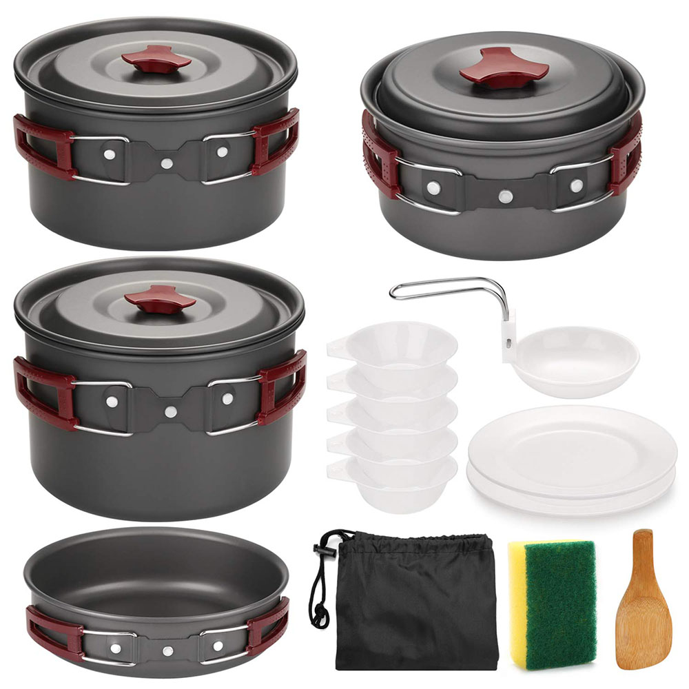 Outdoor Camping Cookware Kit N - Camping Cooking Hardware 评论和价格