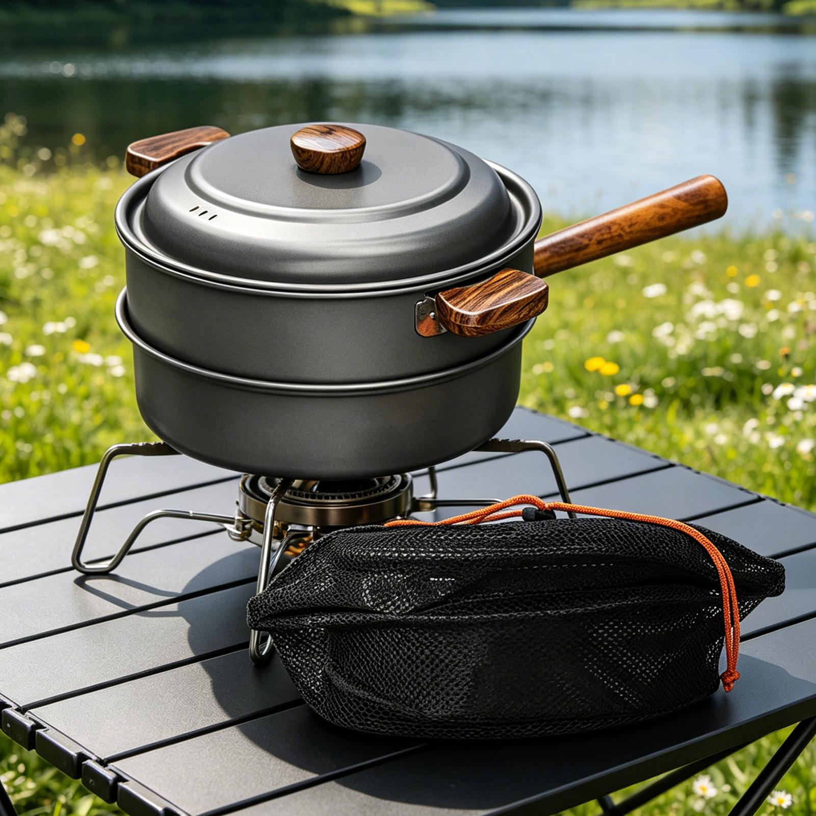Backpacking Pot Double-Layer W - Camping Double Cooking Stove 评论和价格
