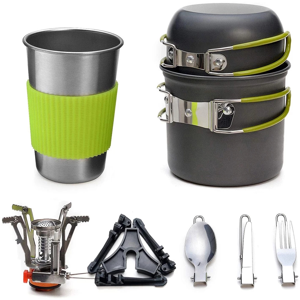 Camping Cookware Kit with Stov - Camping Cooking Hardware 评论和价格