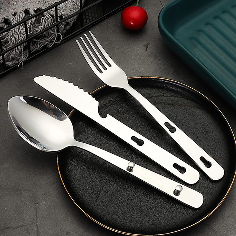 3pcs/set Portable Stainless St - Camping Cooking Knife Set 评论和价格